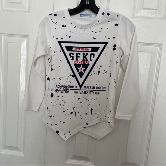 Peperoncino Girls white long sleeve T-shirt Size 12 - Picture 4 of 6